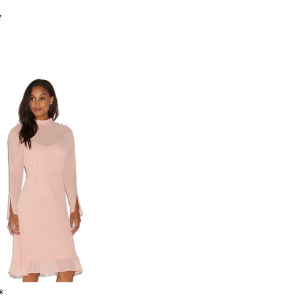 Sheer dress with slip underneath,